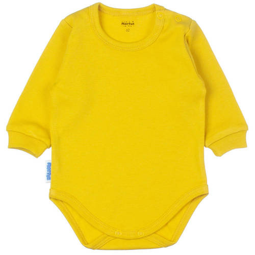 Дитяче боді з довгим рукавом Martex, - гірчичний