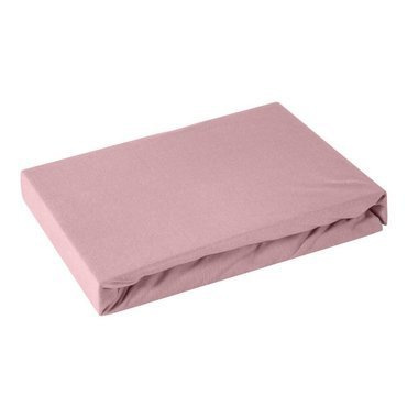 Простирадло jersey з резинкою на високий матрац Design91 пудрово-рожевий
