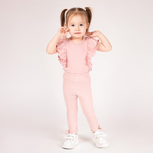 Легінси для дівчинки в рубчик 213201 "Nelly" Nicol - рожевий