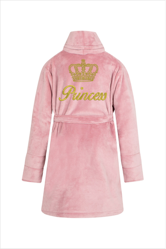 Халат дитячий флісовий Princess  ByShelly - рожевий/золотий