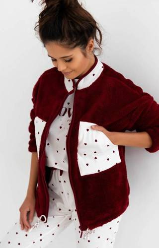 Кофта жіноча Simonette Sensis, - білий/бордовий