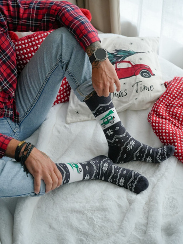 Milena 1290-030 – чоловічі різдвяні шкарпетки 03