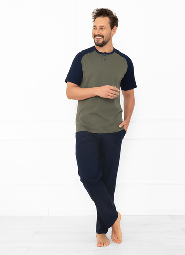 Чоловіча піжама Aleksander Italian Fashion – бавовняна, класична