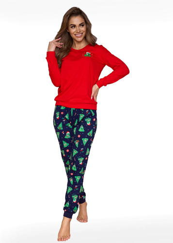 Піжама жіноча 671/419 Christmas Tree Cornette, - червоний