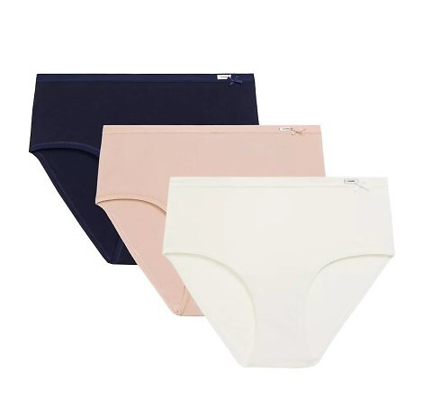 Набір трусиків жіночих 3CLP-004 Classic Atlantic - екрю/бежевий/темно-синій