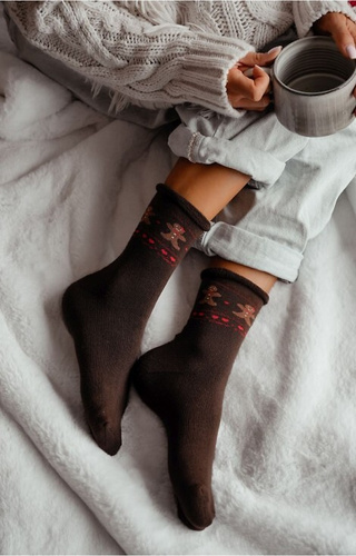 Жіночі шкарпетки Milena 0118-013 – фротте, святкові, бавовняні