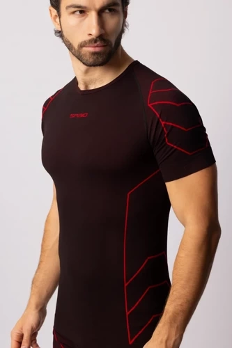 Футболка термоактивна чоловіча Rapid Spaio, - black/red