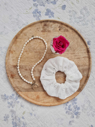 Муслінова резинка для волосся GM Marija - зірочки