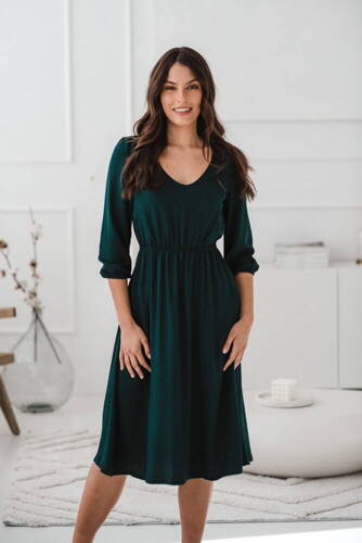 Сукня для вагітних і годуючих Lovely Dress Midi рукав 3/4 Milk&Love, - морська хвиля