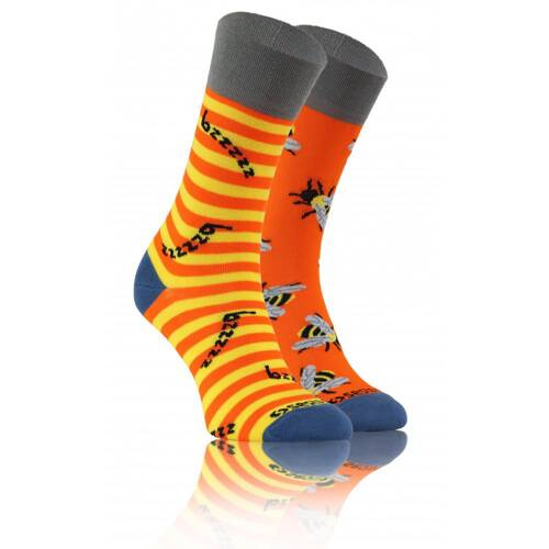 Високі асиметричні шкарпетки Оси Bzzz finest cotton Sesto Senso, - помаранчевий