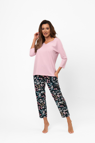 Піжама жіноча Marisal Italian Fashion, - чорний/принт