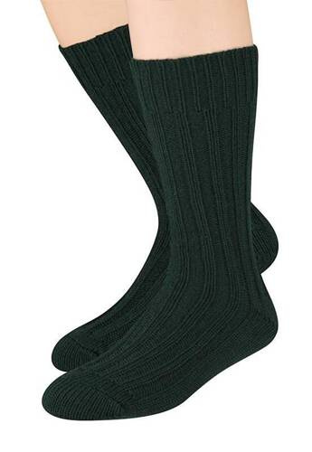 Чоловічі вовняні шкарпетки в рубчик Art.085 Steven - 001 оливковий