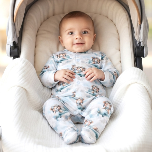 NINI BABY BEAR PILOT комбінезон для немовлят з органічної бавовни ABN-5747/PIL