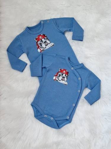 Дитяче боді на запах Pirat Bambarillo, - синій