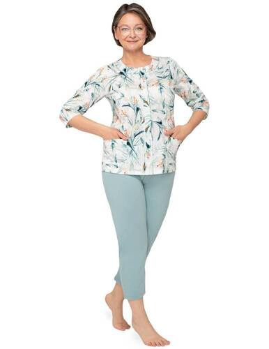 Піжама жіноча 201 Maria II Martel, - білий/біврюзовий