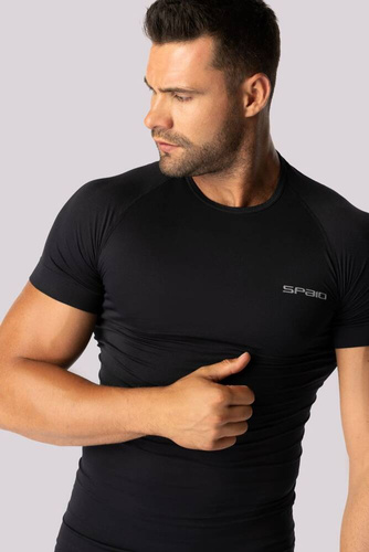 Термоактивна футболка чоловіча Alpha короткий рукав Spaio black