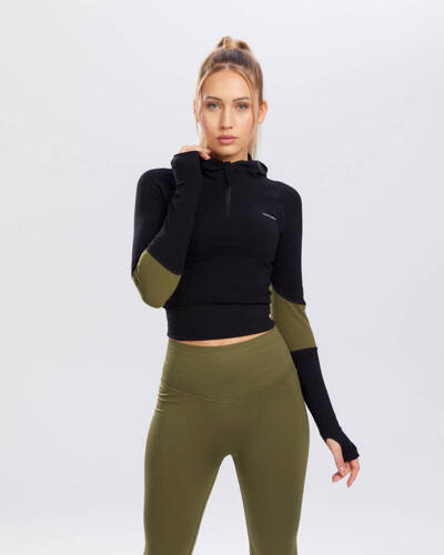 Спортивна кофта жіноча Adapt Spaio, - black/khaki
