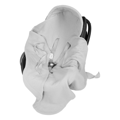 Утеплений мусліновий покрив для дитячого автокрісла Belisima, - сірий