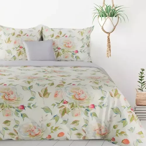 Комплект постільної білизни Rosa Desing 91, - кремовий