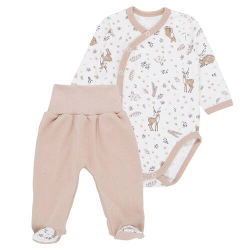 Дитячий комплект: боді+повзунки Groszki Martex, - бежевий
