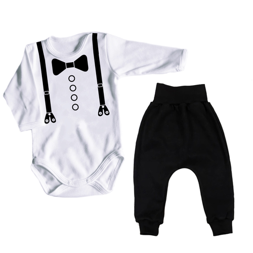 Дитячий костюмчик: боді+штанці для хлопчика "Метелик і підтяжки"  Moocha