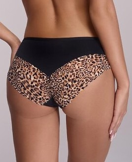 Жіночі трусики 2194 Black Panther Ava — чорний колір з леопардовим принтом, виробник AVA