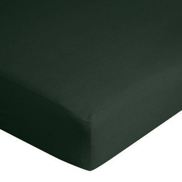 Простирадло jersey з резинкою на високий матрац Design91 темно-зелений