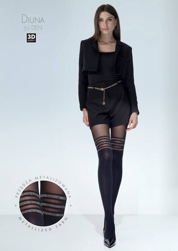 Колготки жіночі Diuna 3D 50 den Knittex - чорний