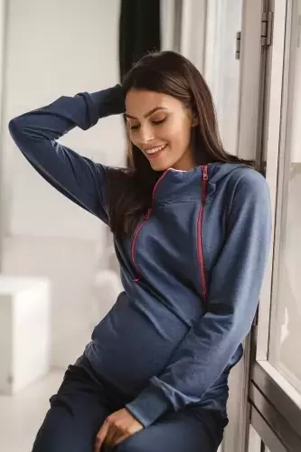 Худі для грудного годування  Milk Please Milk&Love, - синій меланж