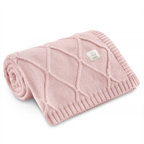 В'язаний пледик для дитини Diamond YOSOY, - пудрово-рожевий