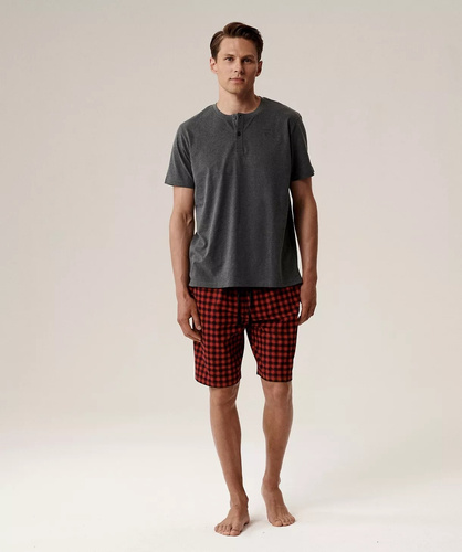 Піжама чоловіча  NMP-397  Atlantic,- сіро-червоний