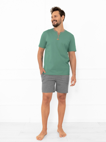 Чоловіча піжама Juliusz Italian Fashion – коротка, бавовняна, стильна