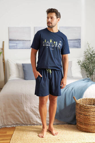 Чоловічий піжамний комплект 5355 Doctor Nap, - navy blue