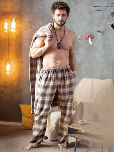 Чоловічі піжамні штани MHT 402 Key - бежевий