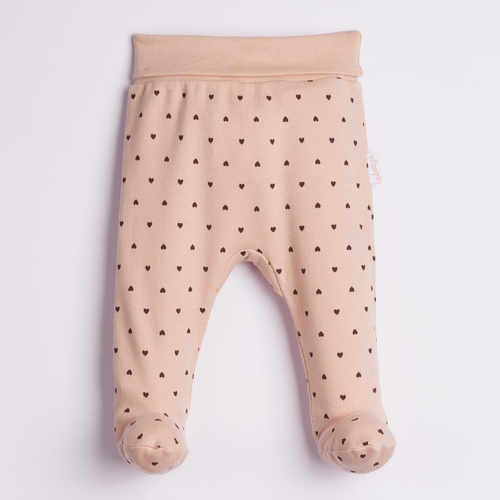 Напівповзунки дитячі Nicol 226010 100% бавовна бежеві з сердечками