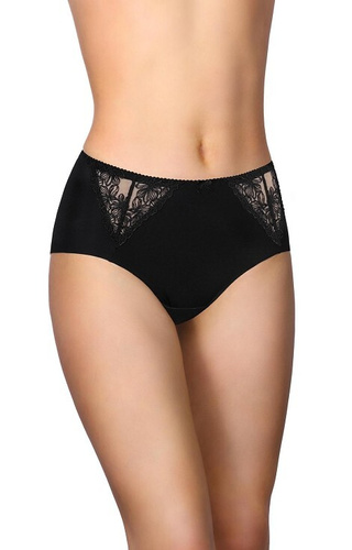 Трусики жіночі 58 Modo, чорний - мікрофібра, мереживо спереду, лазерний крій