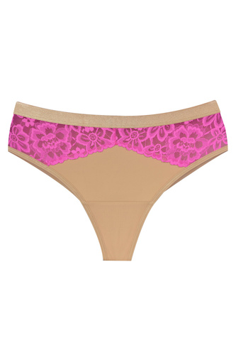 Mediolano Crazy Pink 19249 жіночі бразиліани з мережива бежево-рожеві