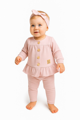Дитячий костюмчик для дівчинки Tola Martex, - пудрово-рожевий