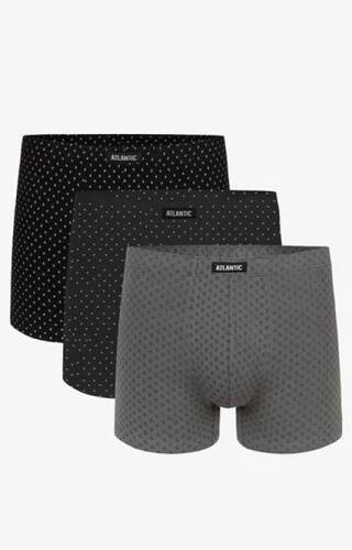 Набір боксерок чоловічих 3 шт. 3MH-025/09/10 A'3 Atlantic, - графітний/хакі/чорний