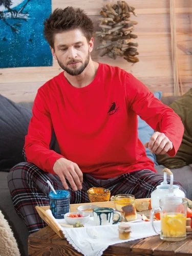 Піжама чоловіча MNS 400 Key, - червоний