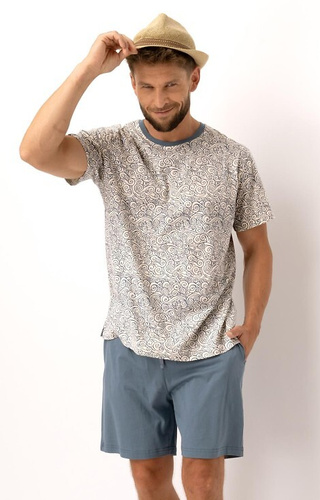 Піжама чоловіча MNS 748 Key - екрю/jeans