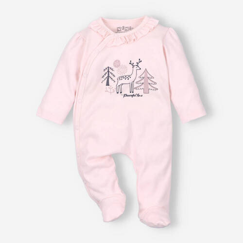 Дитячий чоловічок з органічної бавовни ABN-4451/JRÓ Jelonki Nini рожевий