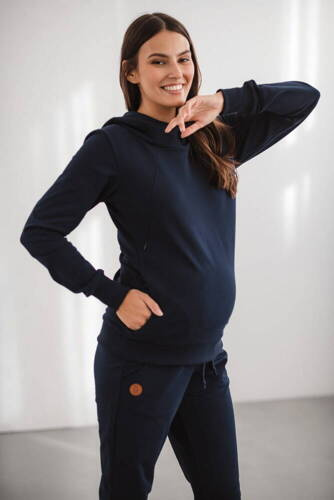 Худі жіноче для грудного вигодовування Milk Please Milk&Love, - темно-синій