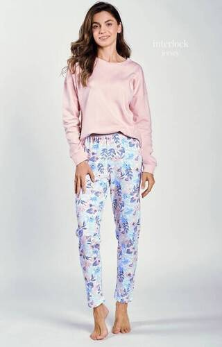 Піжама жіноча Інтерлок 3239 Sylvie Taro, - пудровий