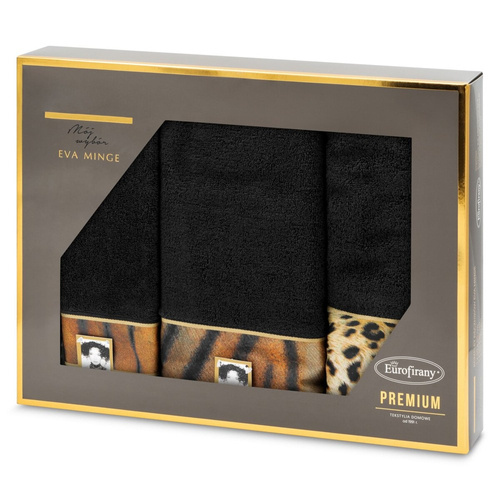 Набір рушників Eva 23 panter Eurofirany,- чорний