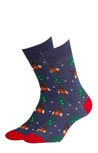 Шкарпетки святкові унісекс U04.155 Wola - jeans 814