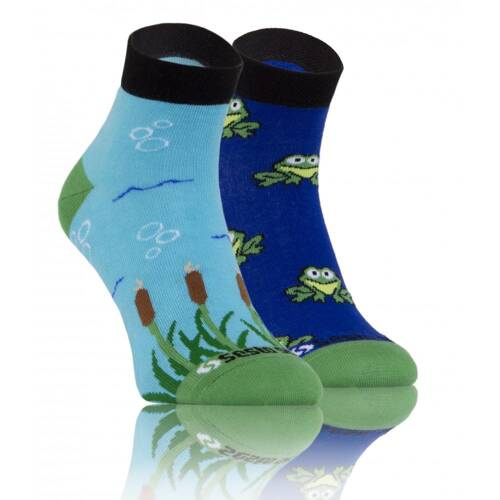 Асиметричні шкарпетки Жаба finest cotton Sesto Senso, - синій