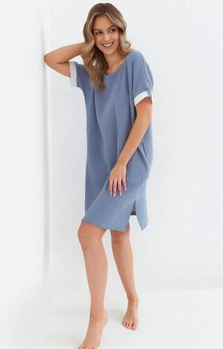 Нічна сорочка 133  Muślinowa Cana, - блакитний