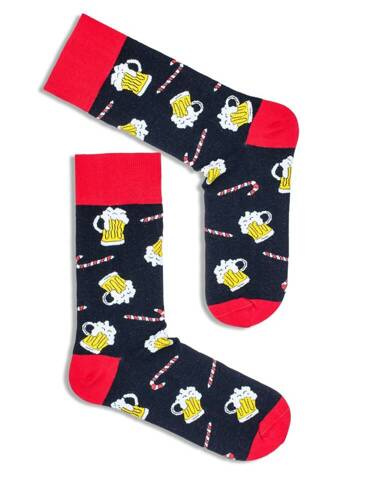 Чоловічі новорічні шкарпетки 1290 Milena - 09 чорний