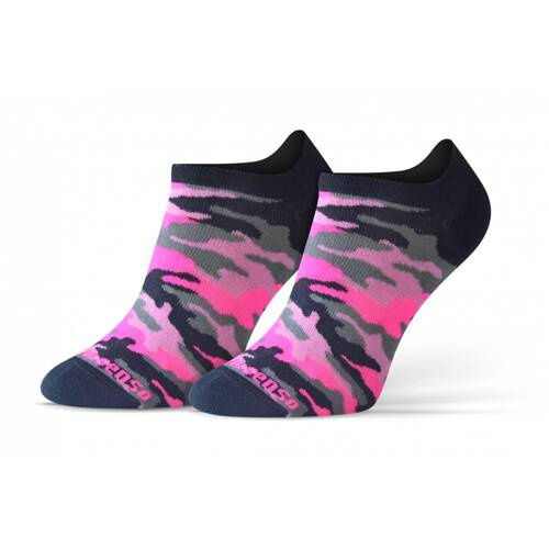 Короткі шкарпетки Moro finest cotton Sesto Senso, - чорно-рожевий